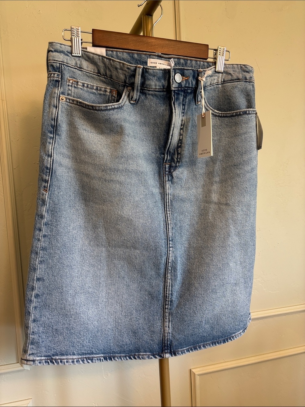 Good American Sz 4 Light Blue Denim Skirt Y2K MSRP $149